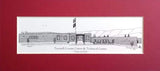 List of Matted Pen & ink School  Prints - Standard - Choose a School and Size - 4"x 9" or 9"x 14"