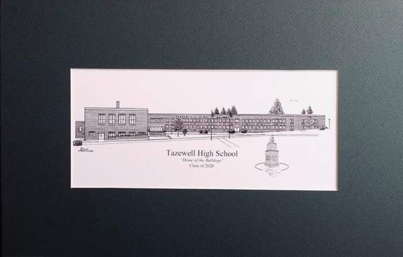 List of Matted Pen & ink School  Prints - Standard - Choose a School and Size - 4
