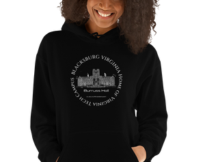 Blacksburg Virginia Home of Virginia Tech Campus - Burruss Hall - circle design (c) 2021 Robert Duff duffcreations.com