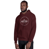 BLACKSBURG VIRGINIA - Home of Virginia Tech Campus - Burruss Hall Hoodie - (circle design)  Virginia Polytechnic Institute and State University Blacksburg, VA
