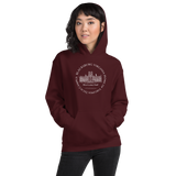 BLACKSBURG VIRGINIA - Home of Virginia Tech Campus - Burruss Hall Hoodie - (circle design)  Virginia Polytechnic Institute and State University Blacksburg, VA