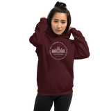 BLACKSBURG VIRGINIA - Home of Virginia Tech Campus - Burruss Hall Hoodie - (circle design)  Virginia Polytechnic Institute and State University Blacksburg, VA