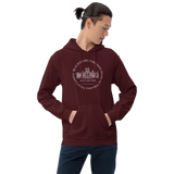 BLACKSBURG VIRGINIA - Home of Virginia Tech Campus - Burruss Hall Hoodie - (circle design)  Virginia Polytechnic Institute and State University Blacksburg, VA
