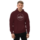 BLACKSBURG VIRGINIA - Home of Virginia Tech Campus - Burruss Hall Hoodie - (circle design)  Virginia Polytechnic Institute and State University Blacksburg, VA