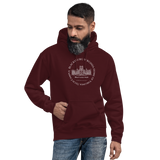 BLACKSBURG VIRGINIA - Home of Virginia Tech Campus - Burruss Hall Hoodie - (circle design)  Virginia Polytechnic Institute and State University Blacksburg, VA