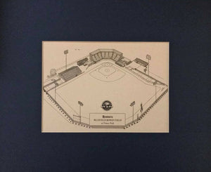 Historic Bluefield Bowen Field at Peters Park Pen and Ink Print (C) 2021 Robert Duff duffcreations.com