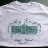 Big Creek High School T-shirt (white) - War West Virginia T-shirts duffcreations.com (c) 2020 Robert Duff Sr
